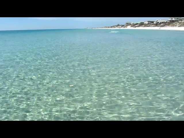 [HD] Beautiful, clear water and white sandy beach off 30A in Walton County, Florida