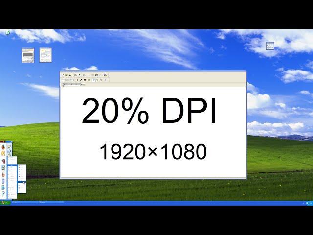 Windows XP with 20% DPI scaling at 1920×1080