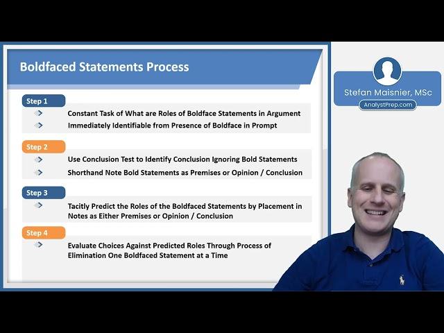 Boldfaced Statements (GMAT Focus Edition – Verbal Reasoning Content and Tactics)