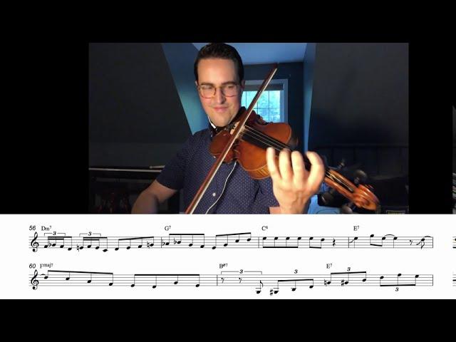 Jazz Violin Solo - "Sunny Side of The Street"