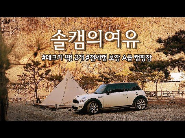 [솔로캠핑]  하루에 딱! 두팀만 받는 전세 캠핑장 / 초리포레스트 캠핑장 / 갓성비 캠핑장비 / 솔캠용 화목난로 / 메세타샤인