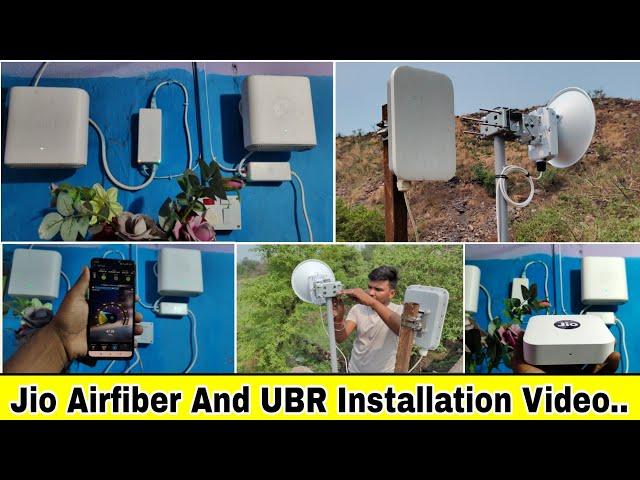 Jio Airfiber And UBR Installation Full Video.. UBR ,STB And Wifi #jio #video
