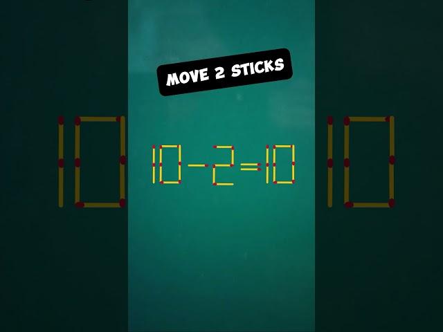 Move 2 sticks #puzzle #math #quiz