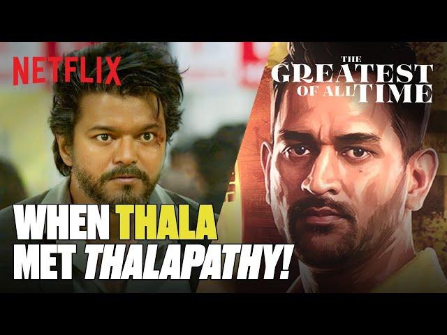 Thalapathy Vijay’s THRILLING Bike Stunt Catches THALA DHONI’S Attention! | The GOAT | Netflix India