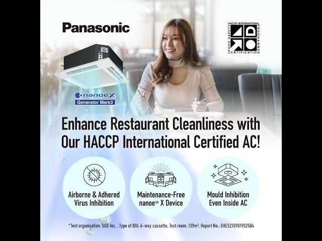 Enhance Restaurant Cleanliness with Panasonic HACCP International Certified Air Conditioner!