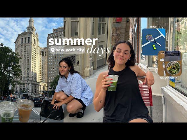 beautiful summer days | morning tennis, movies in the park & friends