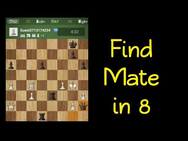 chess problem mate in 8 #Shorts