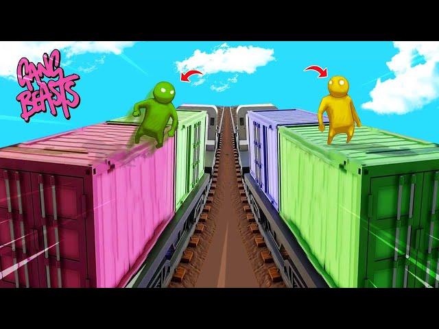 JASON and ALEX ARE FIGHTING on a TRAIN in Gang Beasts