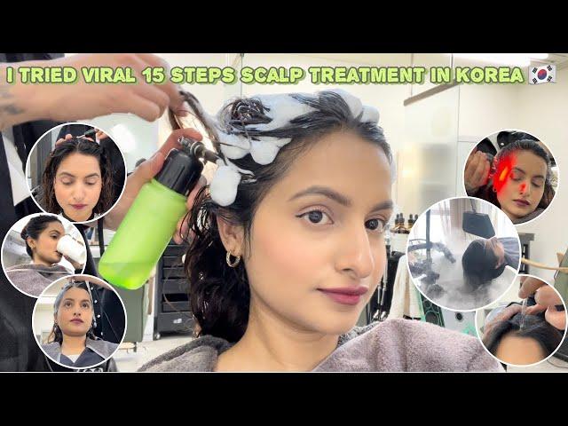 I tried Viral 15 Steps Scalp Treatment in Korea| ASMR | Worth the hype? | With price and all details