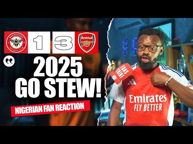 BRENTFORD 1-3 ARSENAL  (Psalm - NIGERIAN FAN REACTION) - Premier League 2024 -2025