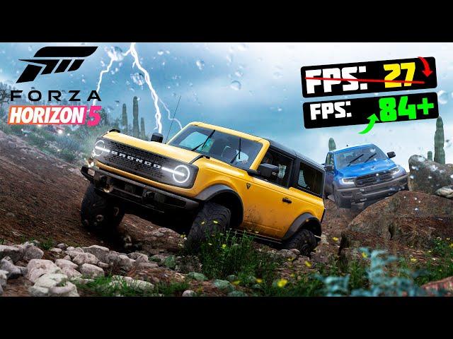 Forza Horizon 5: MAXIMUM OPTIMIZATION AND FPS UP ON A LOW PC / BEST SETTINGS FORZA 5