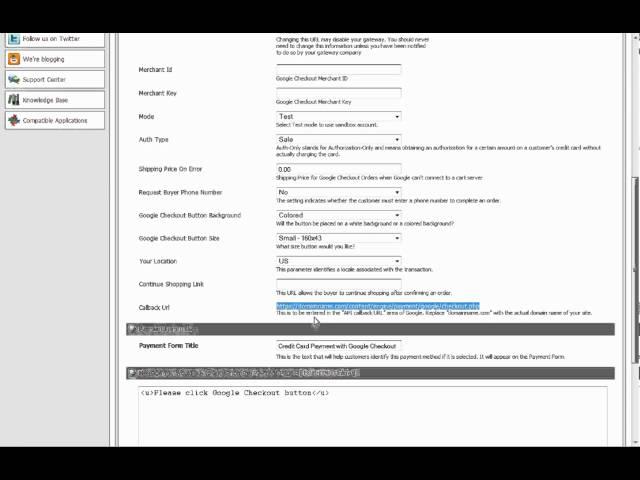 Pinnacle Cart  - Setting up Google Checkout