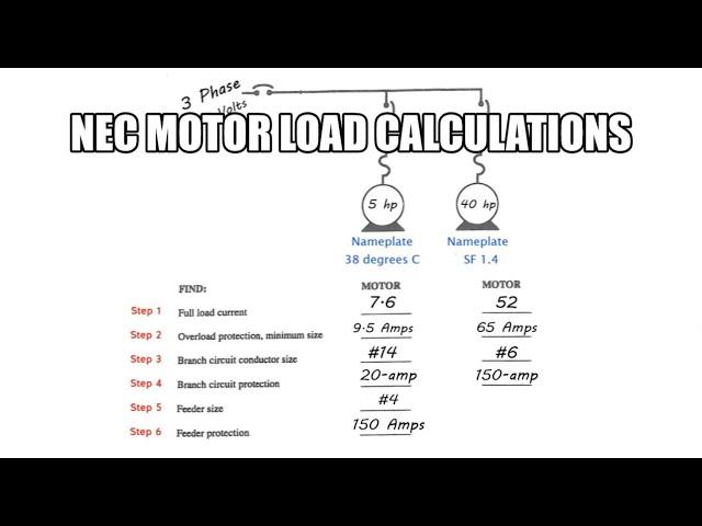 NEC Motor Load Calculations Example