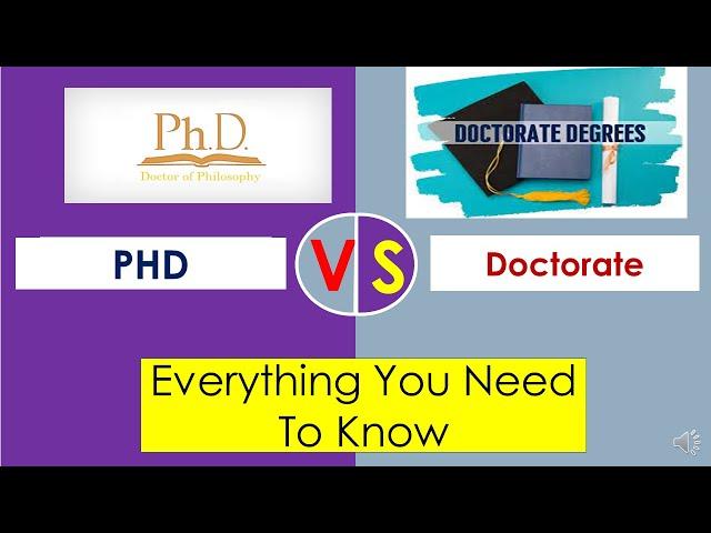 What Is The Difference Between PHD And Doctorate Degree | Phd Vs Professional Doctorate Degree