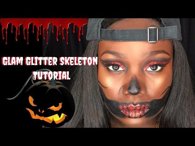 HAPPY HALLOWEEN | Glam Glitter Skeleton Tutorial (VERY DETAILED)