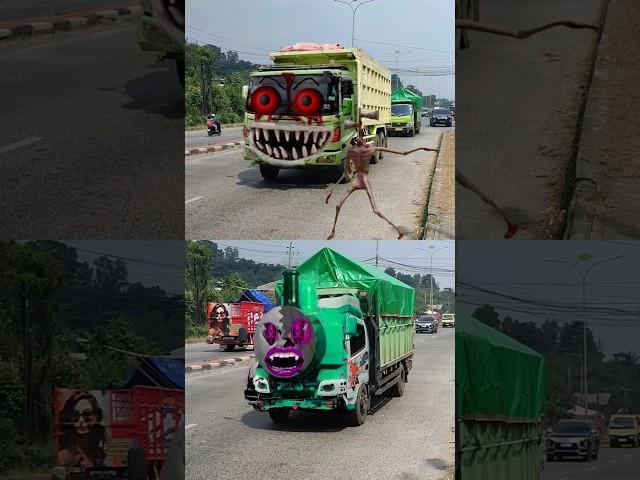 Zombie Truck Dance vs Siren Head #trukdance #truckjogetlucu #sirenhead