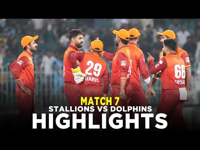 Full Highlights | Stallions vs Dolphins | Match 7 | Bahria Town Champions Cup 2024 | M9A1K