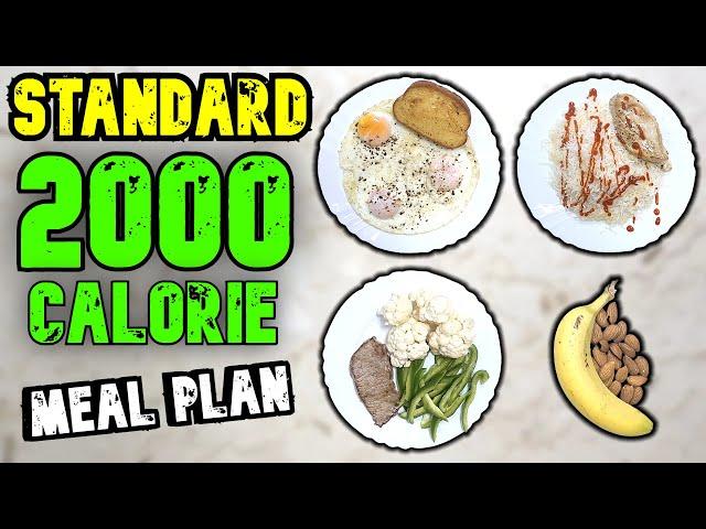 A Standard 2000 Calorie Meal Plan