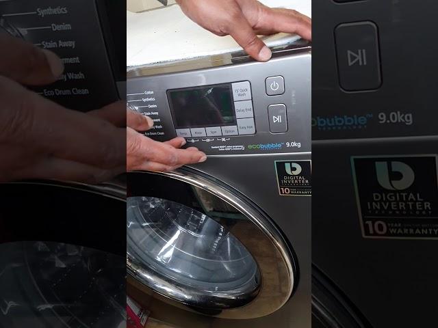 How to calibrate a Samsung Ecobubble Washing Machine.