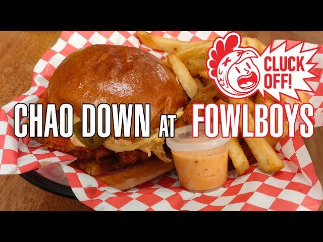 Trying out the Mother Clucker Burger at Fowlboys [Short]