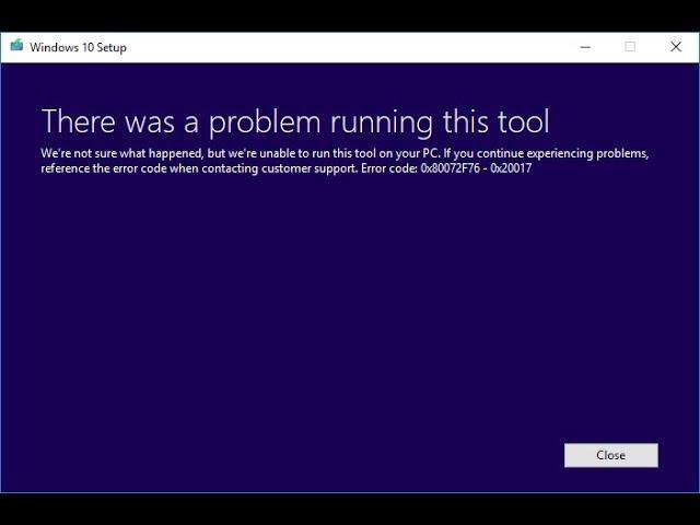 Windows Media Creation Tool Error "There was a problem running this tool" [Solution]