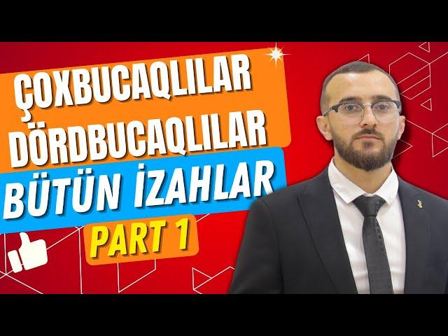 ️️Çoxbucaqlılar Dördbucaqlılar Mövzu izahı Bütün izahlar Part 1 Qızıl qaydalar #dim #buraxılış