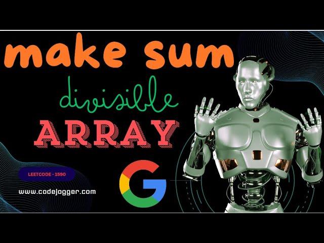 Make Sum Divisible by P | Leetcode 1590 | Prefix sum mod on array | leetcode daily challenge today