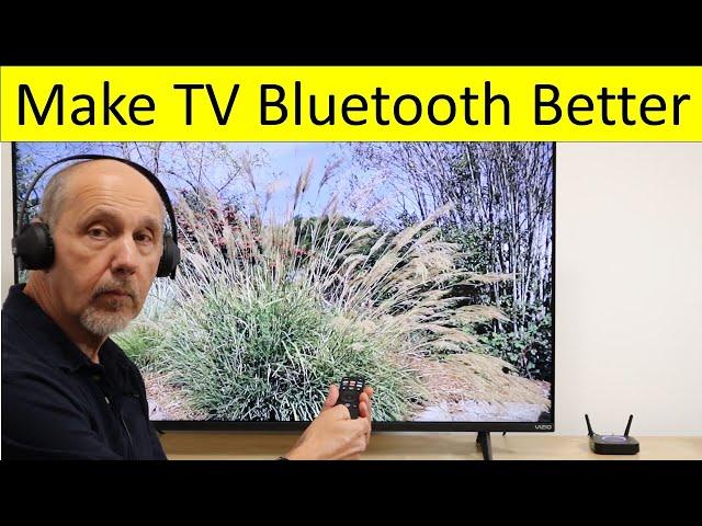 Bluetooth Wireless Headphone Setup for Any TV,  No Dropouts  -  No Lip-Sync Delay