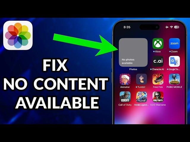 How To Fix No Content Available Photo Widget iOS 17