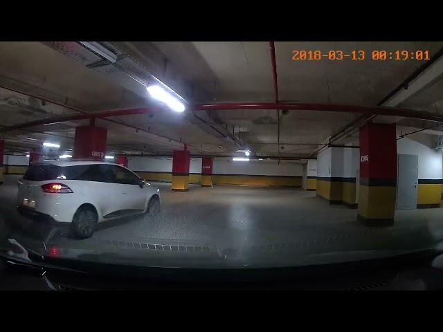 Underground parking garage entrance