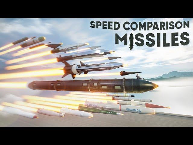 SPEED COMPARISON 3D | Missiles 