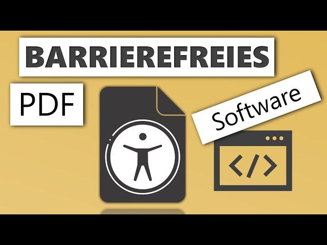 Barrierefreies PDF: benötigte Software und Kosten