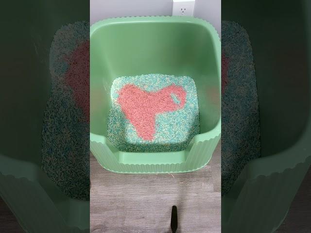 Get Michu tofu litter with spring color!! #michu #catlitter #catlover #litterbox #rainbowlitter