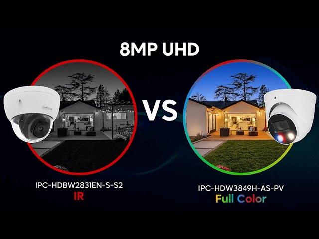 Dahua IPC-HDW3849H-AS-PV Full Color 8MP VS HDW2831EN-S-S2 IR IP Camera