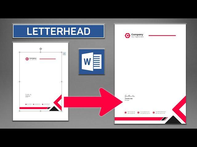 How to Insert Image Letterhead in word document