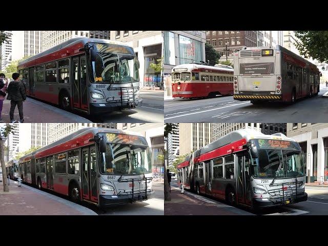 SF Muni Action at Market & Sansome 8/9/24