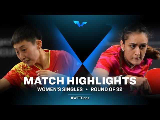 Fan Siqi vs Manika Batra | WS | WTT Contender Doha 2022 (R32)
