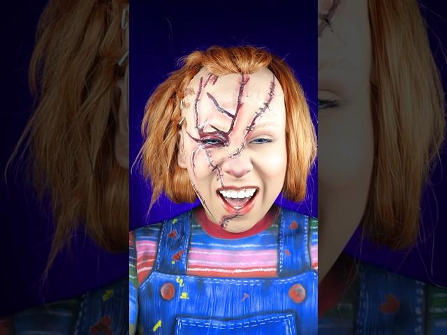 Mama Chucky is talking to me #31daysofhalloweenmakeup ￼