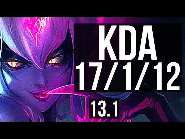 EVELYNN vs KINDRED (JNG) | 17/1/12, Legendary, 1.5M mastery, 700+ games | EUW Master | 13.1