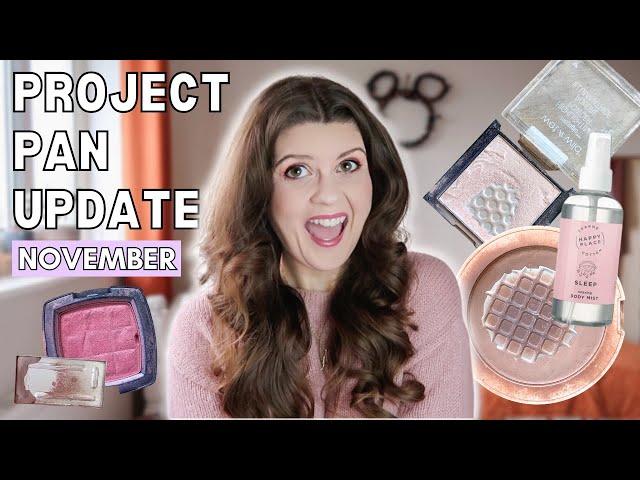 November Project Pan Update | big makeup use up challenge 2024