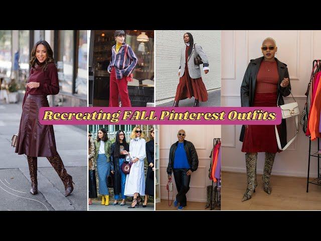 RECREATING PINTEREST OUTFITS | Midsize Autumn Fall Outfits