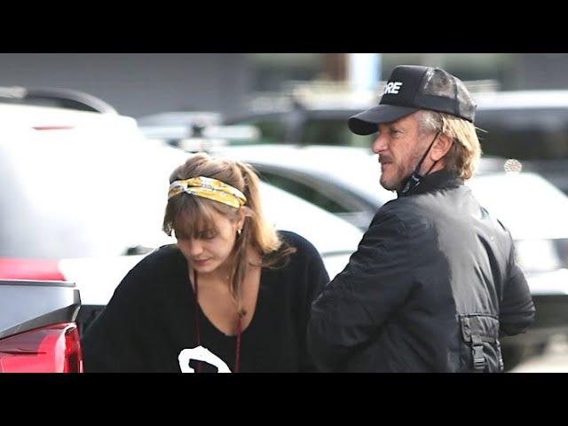 Sean Penn And Wife Leila George Scarf Lunch In The Bed Of His Truck