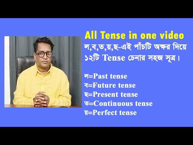 ল,ব,ত,য়,ছ- এই পাঁচটি অক্ষর দিয়ে ১২ টি Tense চেনার সহজ সূত্র।