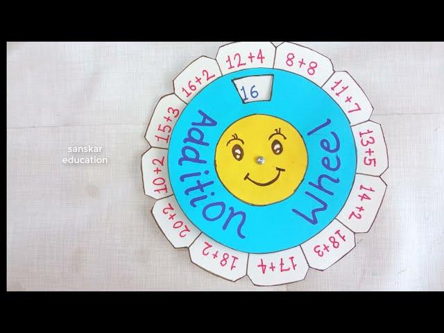 Addition wheel Math working model|Addition Math project|math TLM addition |