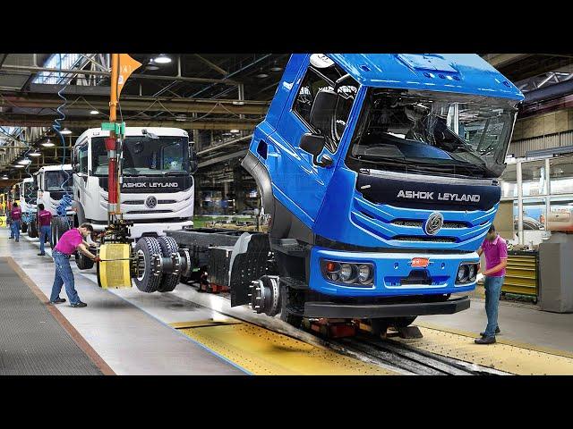 How India Builds its Massive Trucks Inside Giant Factory - Production Line