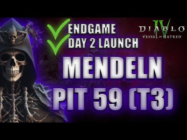 S6 Mendeln Minion Necro PIT 59 Clear | Diablo 4 Necromancer Season 6 Build #skulm #diablo4