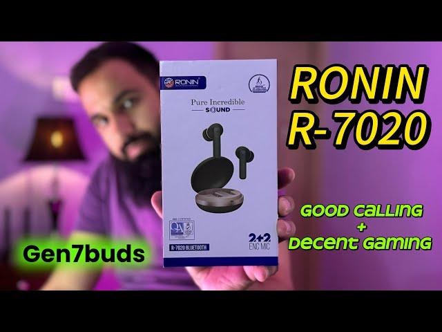 Ronin R7020 Gen7buds | R-7020 unboxing and review | R7020 Pubg gaming test + Mic test on sim calling