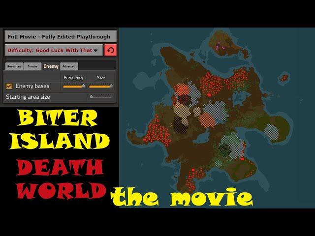 Factorio The Movie - "Biter Island DeathWorld" (a 3 hour long atmospheric, fully edited playthrough)