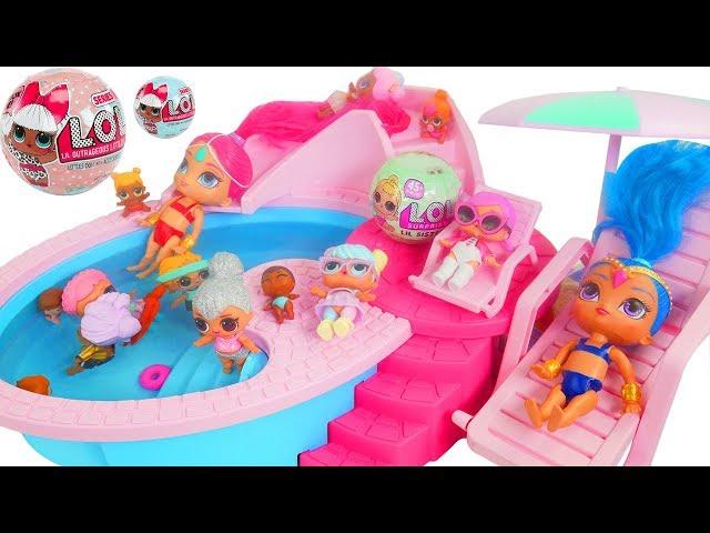 Shimmer and Shine Game at Barbie Pool with LOL Doll