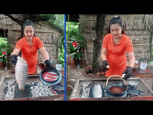 Pregnant chef make yummy food with country style - Cooking with Sreypov